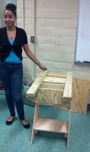 URI Honors class project - the transforming chair table.